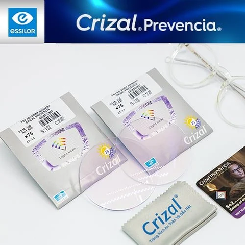 MẮT KÍNH ESSILOR CRIZAL PREVENCIA - LỌC ÁNH SÁNG XANH THÔNG MINH Tròng Kính