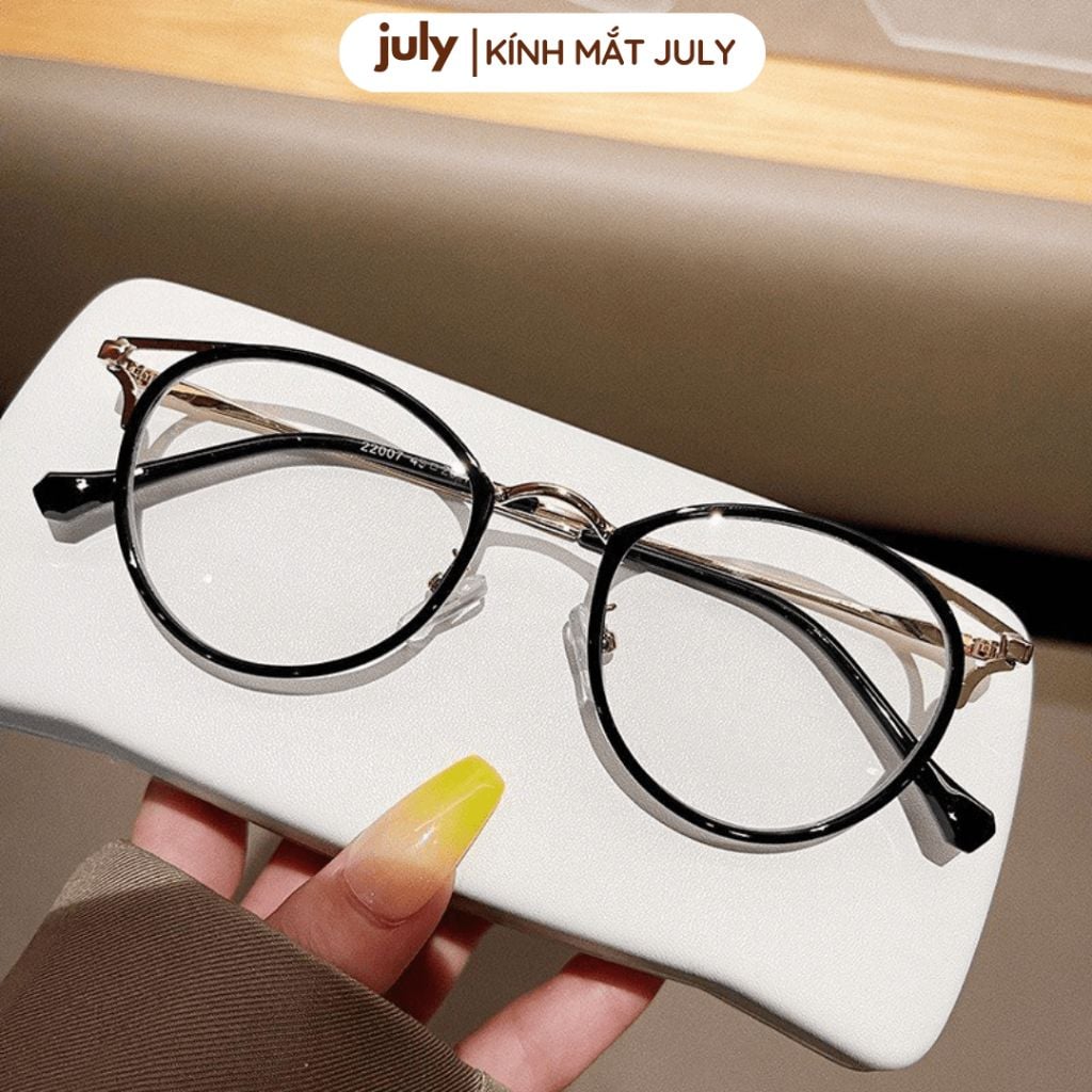 Gọng kính cận nữ mắt mèo kim loại phối nhựa chắc chắn, thời trang dễ đeo hợp với nhiều dáng mặt 8601