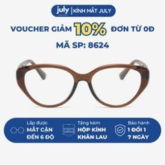 Gọng kính cận nữ kính mắt mèo gọng nhựa phong cách cá tính July Eyewear 8624