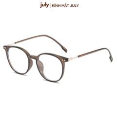 Gọng kính cận nữ form tròn cốt kim loại hợp mọi dáng mặt - Kính Mắt July 8625