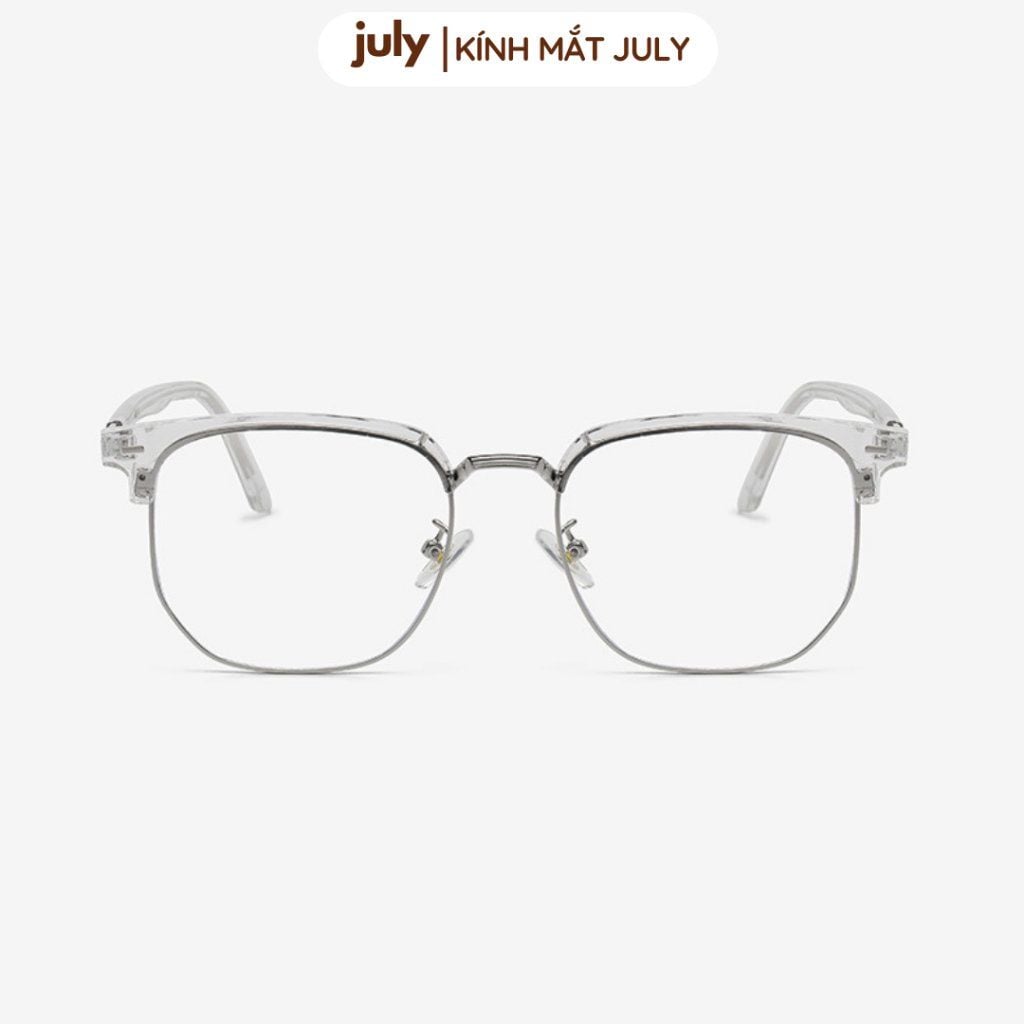 Gọng kính cận nửa viền unisex nam nữ thời trang khung kim loại chắc chắn 8622 July Eyewear