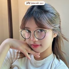 Gọng kính cận nữ mắt mèo kim loại phối nhựa chắc chắn, thời trang dễ đeo hợp với nhiều dáng mặt 8601