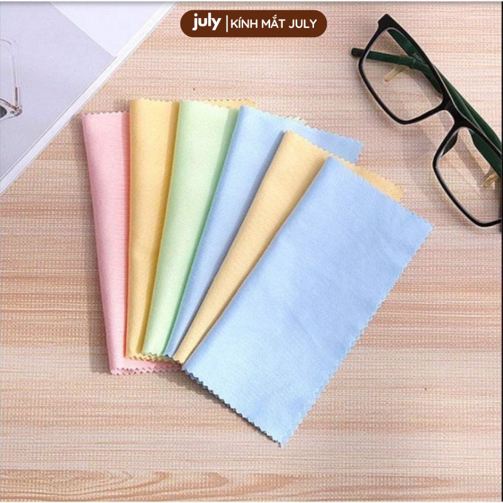 Khăn lau kính đa năng chuyên dụng lau mắt kính, lau màn hình điện thoại, máy tính vải siêu mềm mịn July Eyewear - PK.KHAN