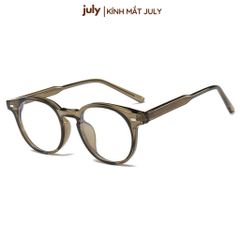 Gọng kính cận nam nữ form tròn cốt kim loại dễ đeo hợp nhiều dáng mặt - Kính Mắt July 8629