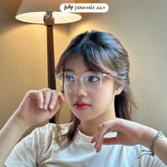 Gọng kính cận nữ mắt tròn kim loại bọc nhựa phong cách Hàn Quốc dễ đeo hợp với nhiều dáng mặt 8610