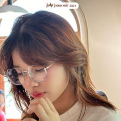 Gọng kính cận nữ đa giác khung kim loại phong cách trẻ trung dễ đeo hợp với nhiều dáng mặt 8609