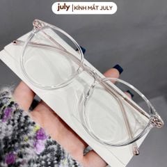 Gọng kính cận nữ mắt tròn kim loại bọc nhựa phong cách Hàn Quốc dễ đeo hợp với nhiều dáng mặt 8610
