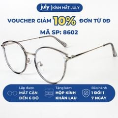 Gọng kính cận nữ mắt mèo kim loại phối nhựa chắc chắn, thời trang dễ đeo mẫu mới 2024 8602