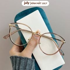 Gọng kính cận nữ mắt mèo kim loại phối nhựa chắc chắn, thời trang dễ đeo mẫu mới 2024 8602