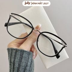 Gọng kính cận nữ mắt mèo dáng vuông kim loại bọc nhựa basic dễ đeo hợp với nhiều dáng mặt 8611