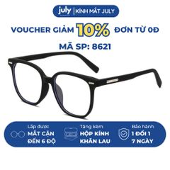 Gọng kính cận nam nữ unisex form vuông to phong cách trẻ trung chất liệu TR90 chắc chắn, bền bỉ 8621