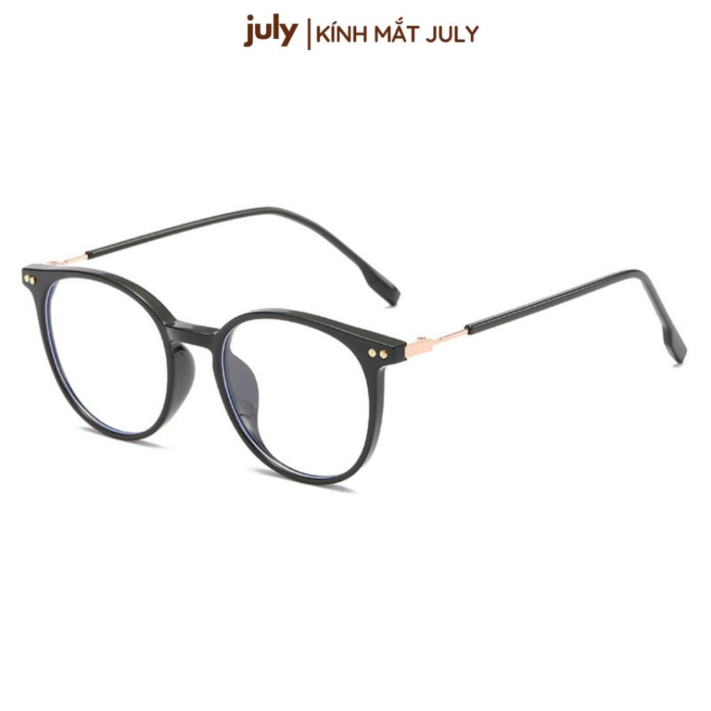 Gọng kính cận nữ form tròn cốt kim loại hợp mọi dáng mặt - Kính Mắt July 8625
