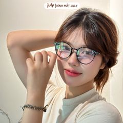 Gọng kính cận nữ mắt tròn kính Khánh Vy kim loại phong cách Hàn Quốc dễ đeo hợp nhiều dáng mặt 8612