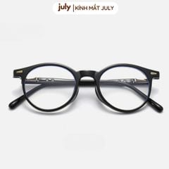 Gọng kính cận nam nữ dáng tròn nhựa cao cấp lõi kim loại unisex hợp nhiều dáng mặt 8613