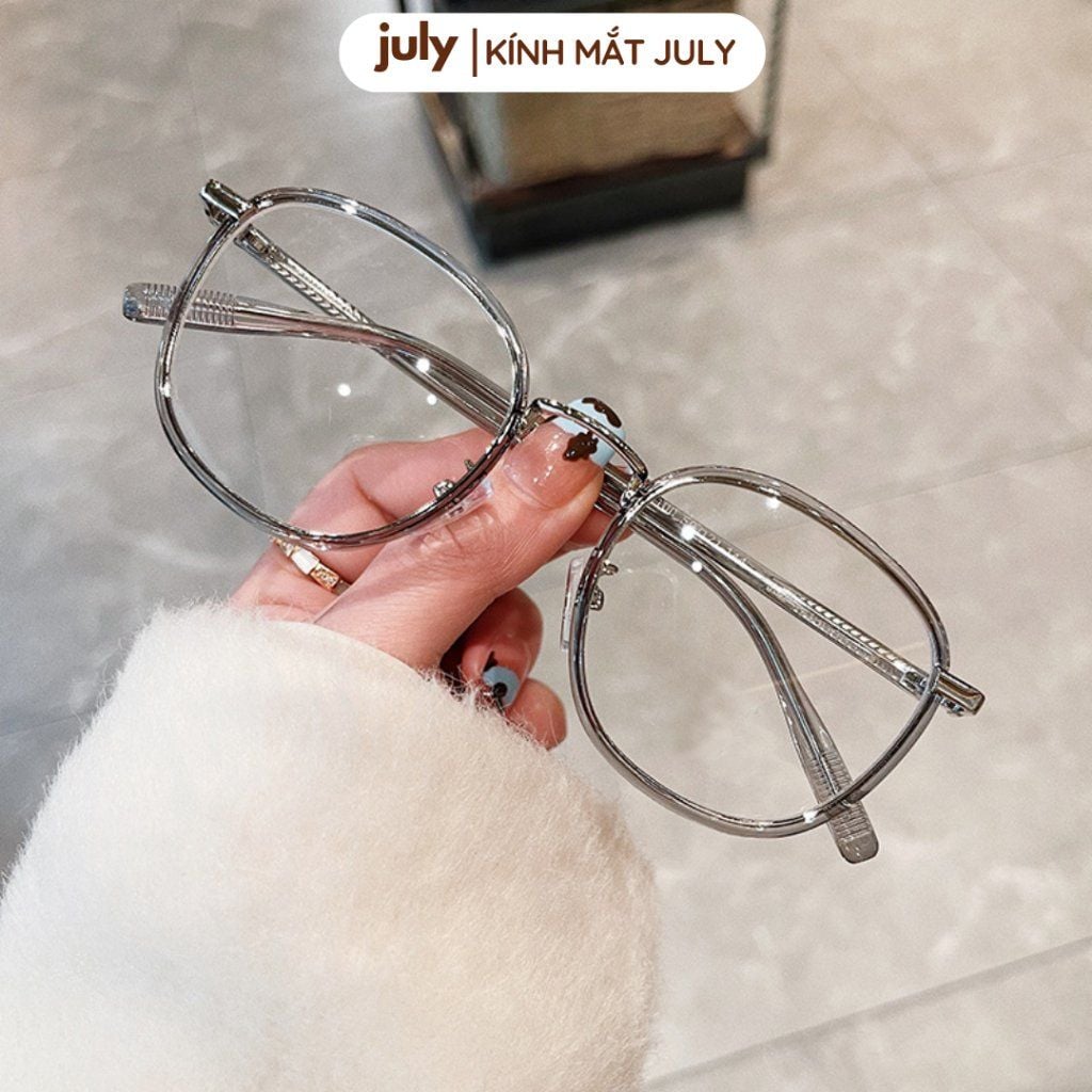 Gọng kính cận nữ oval thiên vuông lõi kim loại bọc nhựa chắc chắn, bền bỉ hợp nhiều dáng mặt 8605