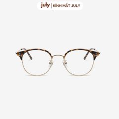 Gọng kính cận nửa viền nam nữ khung kim loại chắc chắn hợp nhiều dáng măt - Kính mắt July 8627