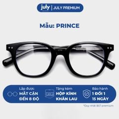Gọng Kính Cận Nam Nữ Cao Cấp PRINCE form vuông cốt kim loại trẻ trung July Eyewear