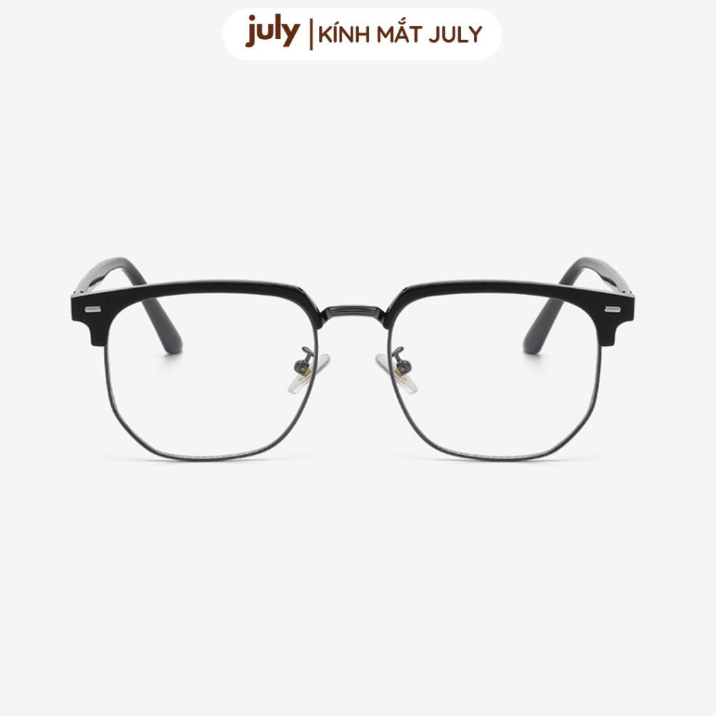 Gọng kính cận nửa viền unisex nam nữ thời trang khung kim loại chắc chắn 8622 July Eyewear
