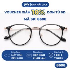 Gọng kính cận nữ oval kim loại phối nhựa phong cách Hàn Quốc dễ đeo hợp với nhiều dáng mặt 8608