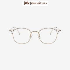 Gọng kính cận nửa viền nam nữ khung kim loại chắc chắn hợp nhiều dáng măt - Kính mắt July 8627