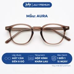 Gọng Kính Cận Nam Nữ AURA form thiên vuông cốt kim loại phối nhựa chắc chắn, trẻ trung hợp nhiều dáng mặt July Eyewear
