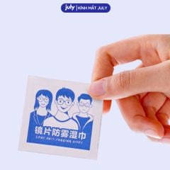 Hộp 100 miếng Khăn lau kính NANO chống bám hơi nước đi mưa, đeo khẩu trang tiện lợi July Eyewear - PK.NANO