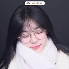 Gọng kính cận nữ oval thiên vuông lõi kim loại bọc nhựa chắc chắn, bền bỉ hợp nhiều dáng mặt 8605