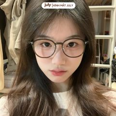 Gọng kính cận nữ dáng oval thiên vuông khung nhựa phối kim loại nhẹ, phong cách Hàn Quốc dễ đeo 8603