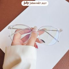 Gọng kính cận nữ mắt tròn kim loại phối nhựa chắc chắn basic dễ đeo hợp với nhiều dáng mặt 8604