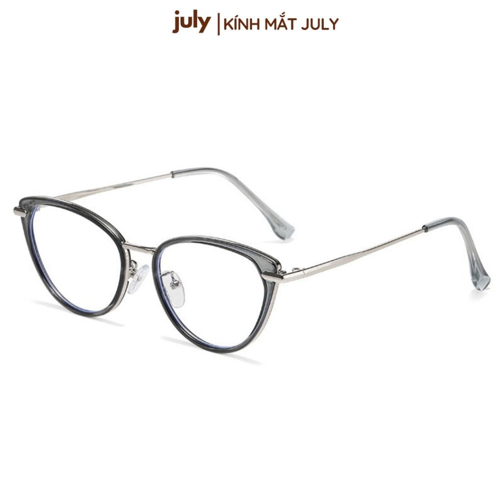 Gọng kính cận mắt mèo nữ chất liệu nhựa phối kim loại cứng cáp kiểu dáng thời trang 8617