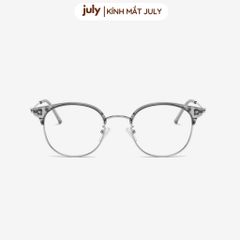 Gọng kính cận nửa viền nam nữ khung kim loại chắc chắn hợp nhiều dáng măt - Kính mắt July 8627