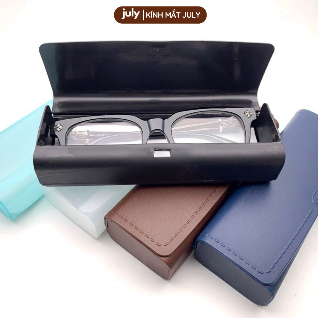 Hộp đựng kính cận nhựa dẻo dáng vuông trơn July Eyewear - PK.HOP