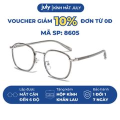 Gọng kính cận nữ oval thiên vuông lõi kim loại bọc nhựa chắc chắn, bền bỉ hợp nhiều dáng mặt 8605
