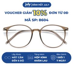 Gọng kính cận nữ mắt tròn kim loại phối nhựa chắc chắn basic dễ đeo hợp với nhiều dáng mặt 8604
