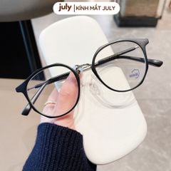 Gọng kính cận nam nữ form tròn vát đa giác Kính mắt July 8634