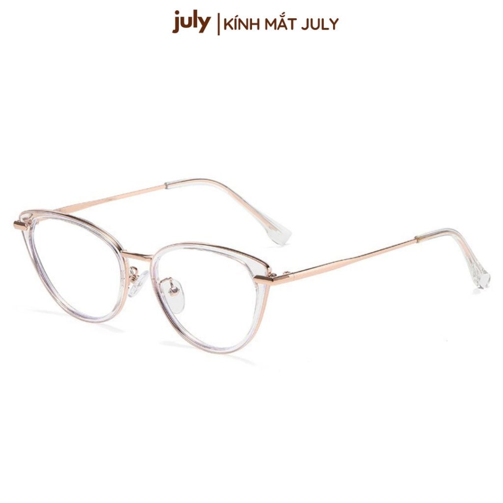 Gọng kính cận mắt mèo nữ chất liệu nhựa phối kim loại cứng cáp kiểu dáng thời trang 8617