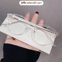 Gọng kính cận nữ dáng oval thiên vuông khung nhựa phối kim loại nhẹ, phong cách Hàn Quốc dễ đeo 8603