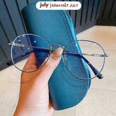 Gọng kính cận nữ dáng oval tròn kim loại mảnh chắc chắn, thời trang dễ đeo hợp nhiều dáng mặt 8606