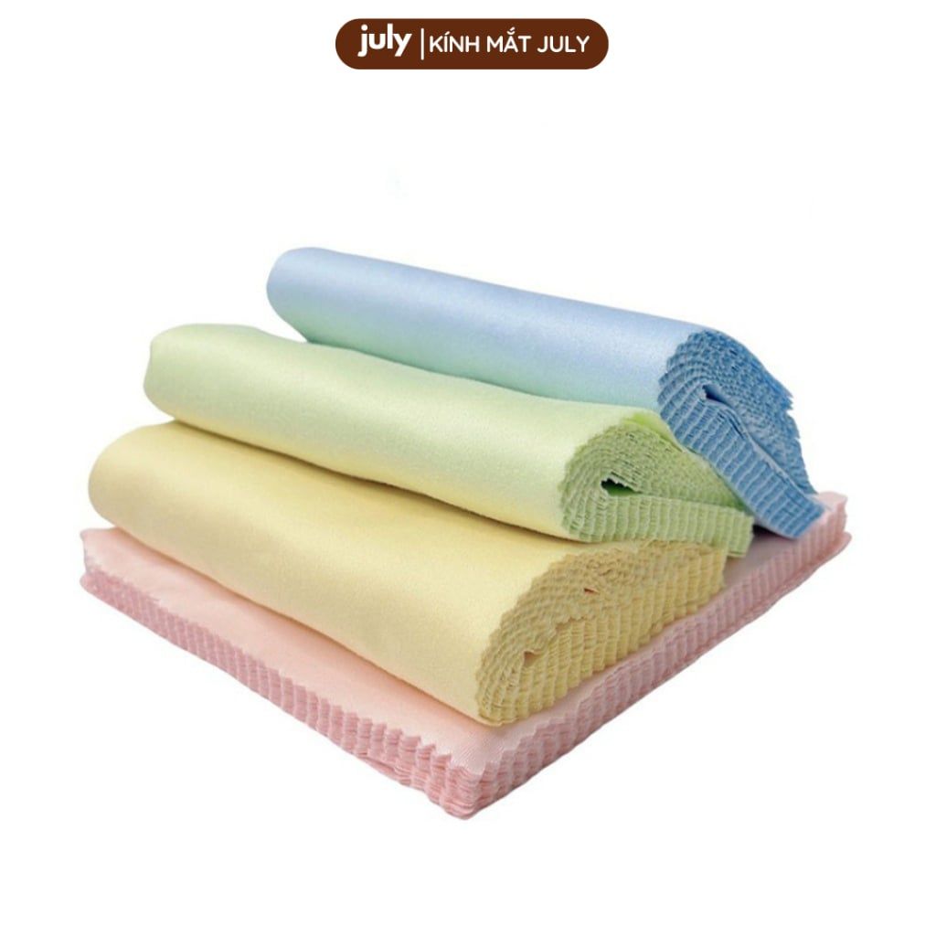 Khăn lau kính đa năng chuyên dụng lau mắt kính, lau màn hình điện thoại, máy tính vải siêu mềm mịn July Eyewear - PK.KHAN