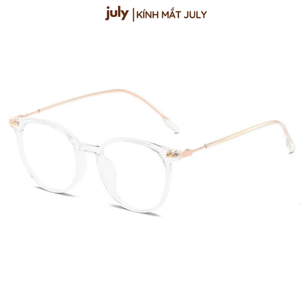 Gọng kính cận nữ form tròn cốt kim loại hợp mọi dáng mặt - Kính Mắt July 8625