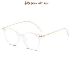 Gọng kính cận nữ form tròn cốt kim loại hợp mọi dáng mặt - Kính Mắt July 8625