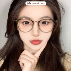Gọng kính cận nữ oval kim loại phối nhựa phong cách Hàn Quốc dễ đeo hợp với nhiều dáng mặt 8608