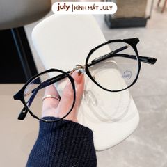 Gọng kính cận nam nữ form tròn vát đa giác Kính mắt July 8634