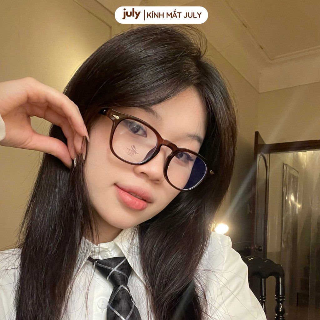 Gọng kính cận nam nữ form vuông phong cách trẻ trung, dễ đeo hợp nhiều dáng mặt 8619