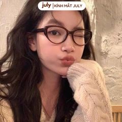 Gọng kính cận nữ kính mắt mèo gọng nhựa phong cách cá tính July Eyewear 8624