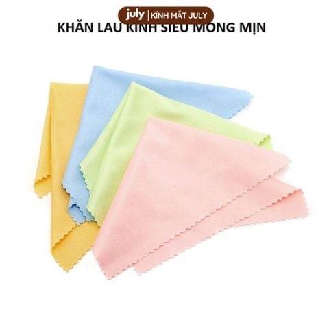 Khăn lau kính đa năng chuyên dụng lau mắt kính, lau màn hình điện thoại, máy tính vải siêu mềm mịn July Eyewear - PK.KHAN