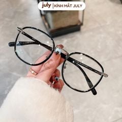Gọng kính cận nữ oval thiên vuông lõi kim loại bọc nhựa chắc chắn, bền bỉ hợp nhiều dáng mặt 8605