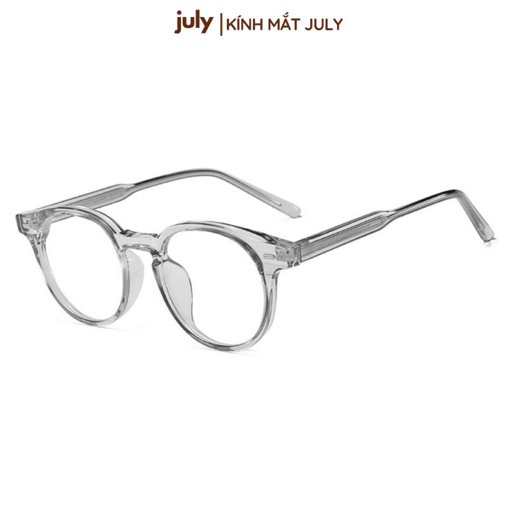 Gọng kính cận nam nữ form tròn cốt kim loại dễ đeo hợp nhiều dáng mặt - Kính Mắt July 8629