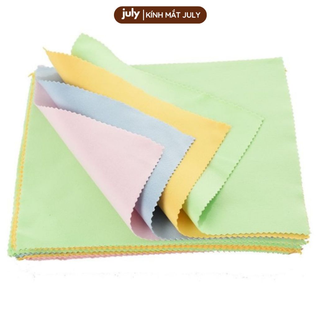 Khăn lau kính đa năng chuyên dụng lau mắt kính, lau màn hình điện thoại, máy tính vải siêu mềm mịn July Eyewear - PK.KHAN