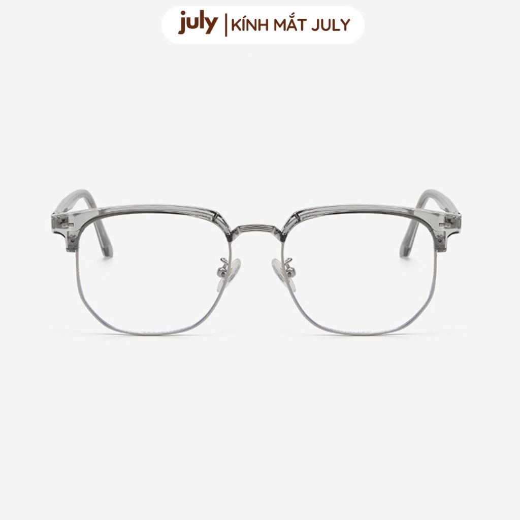 Gọng kính cận nửa viền unisex nam nữ thời trang khung kim loại chắc chắn 8622 July Eyewear